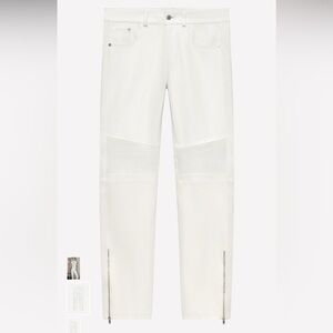 Zara NWT ludovic de saint sernin white leather MENS pants